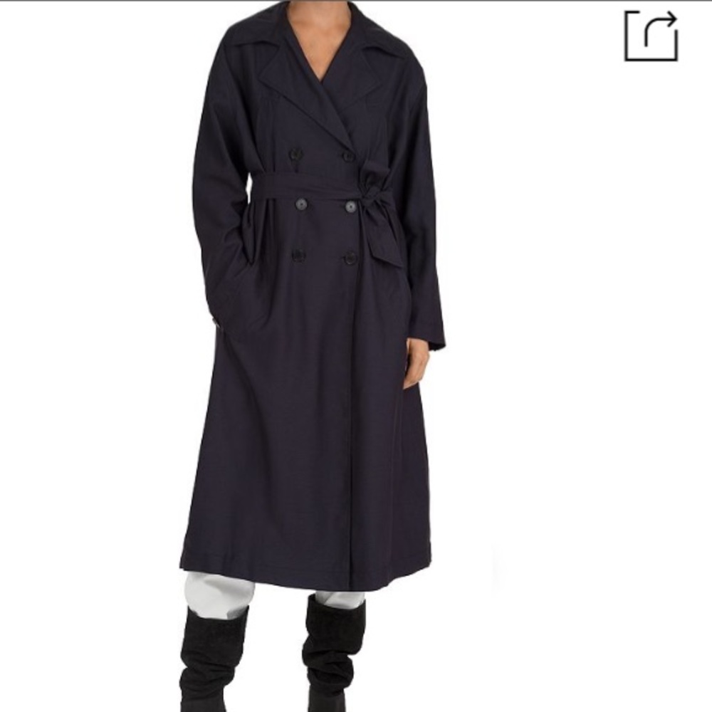 NWOT ba&sh trench coat in bleunuit